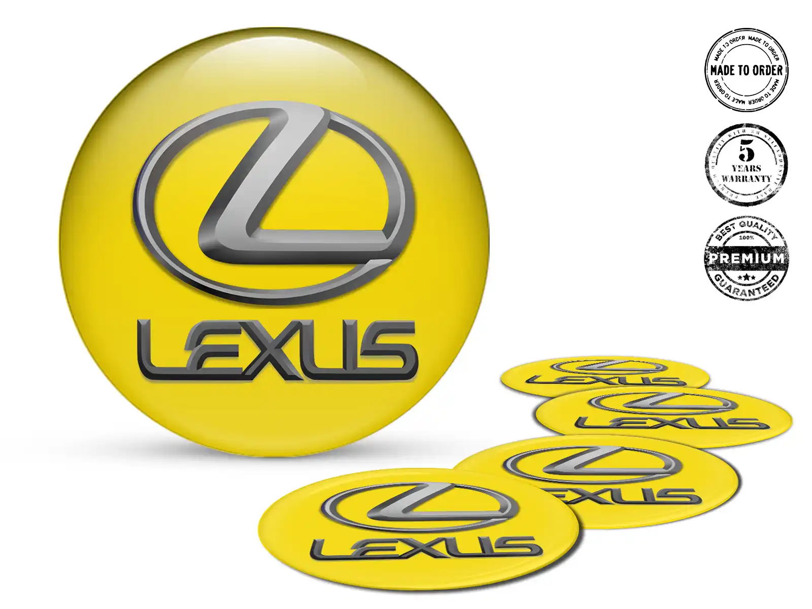 Lexus Emblema Bombado Diseño Logos de Rueda en Resina